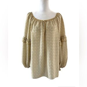 Max Studio XL blouse yellow black